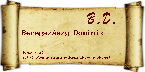 Beregszászy Dominik névjegykártya