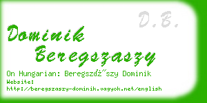 dominik beregszaszy business card